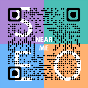 Near Me SEO Company logo with QR code for quick consultation in Ankeny.