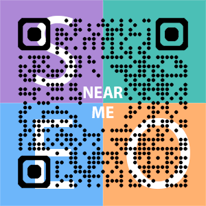 Near Me SEO Company logo with QR code for quick consultation in Atlanta.