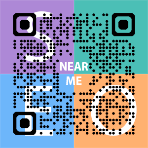 Near Me SEO Company logo with QR code for quick consultation in Bethesda.