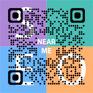 Near Me SEO Company logo with QR code for quick consultation in Boca Raton.