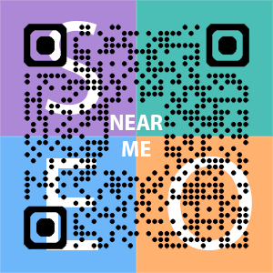 Near Me SEO Company logo with QR code for quick consultation in Bridgeport.