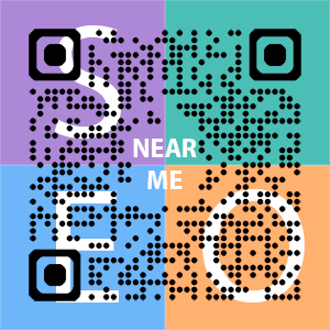Near Me SEO Company logo with QR code for quick consultation in Brighton.