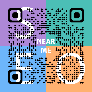 Near Me SEO Company logo with QR code for quick consultation in Camden.