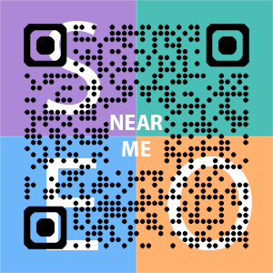Near Me SEO Company logo with QR code for quick consultation in Carmel.