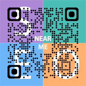 Near Me SEO Company logo with QR code for quick consultation in Carrollton.