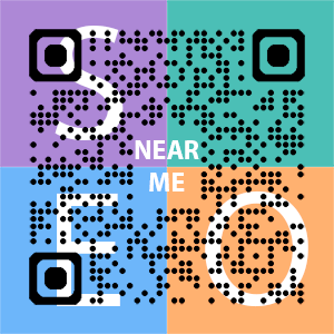 Near Me SEO Company logo with QR code for quick consultation in Chicago.