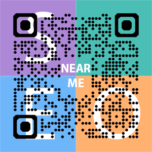 Near Me SEO Company logo with QR code for quick consultation in Columbus.