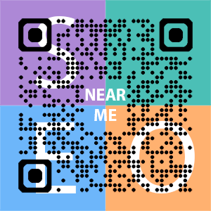 Near Me SEO Company logo with QR code for quick consultation in Costa Mesa.