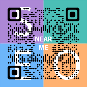 Near Me SEO Company logo with QR code for quick consultation in Coventry.