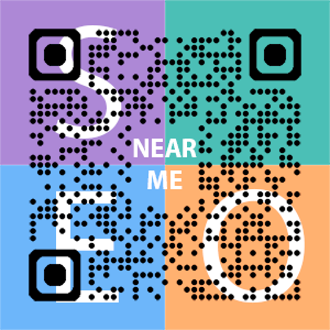 Near Me SEO Company logo with QR code for quick consultation in Elgin.