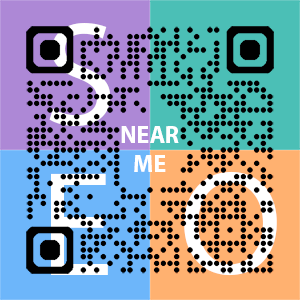 Near Me SEO Company logo with QR code for quick consultation in Enfield.