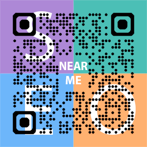 Near Me SEO Company logo with QR code for quick consultation in Fairfield.