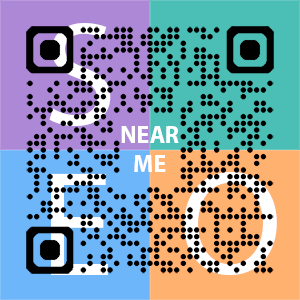 Near Me SEO Company logo with QR code for quick consultation in Fishers.