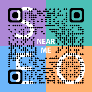 Near Me SEO Company logo with QR code for quick consultation in Flagstaff.