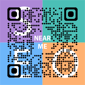Near Me SEO Company logo with QR code for quick consultation in Gilbert.