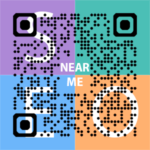 Near Me SEO Company logo with QR code for quick consultation in Idaho Falls.