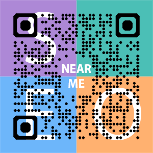 Near Me SEO Company logo with QR code for quick consultation in Lewes.