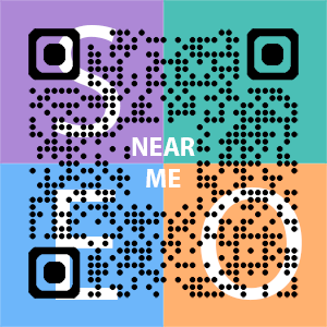 Near Me SEO Company logo with QR code for quick consultation in Lexington.