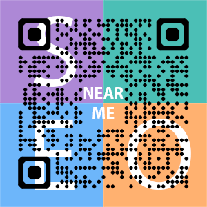 Near Me SEO Company logo with QR code for quick consultation in Livermore.