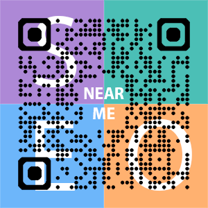 Near Me SEO Company logo with QR code for quick consultation in Los Angeles.