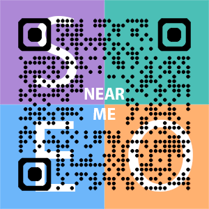 Near Me SEO Company logo with QR code for quick consultation in Loveland.