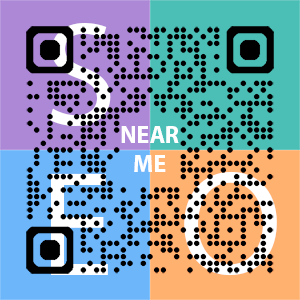 Near Me SEO Company logo with QR code for quick consultation in Mesa.