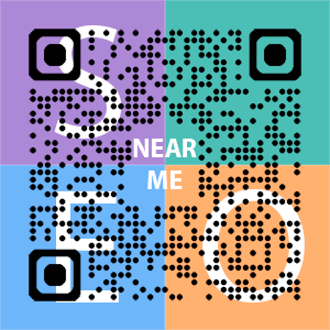 Near Me SEO Company logo with QR code for quick consultation in Naples.