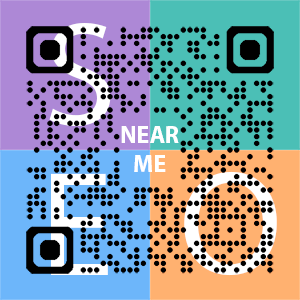 Near Me SEO Company logo with QR code for quick consultation in New Britain.