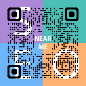 Near Me SEO Company logo with QR code for quick consultation in Newark.