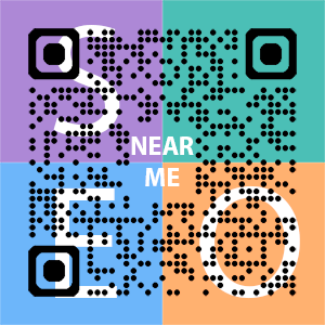 Near Me SEO Company logo with QR code for quick consultation in Oakland.