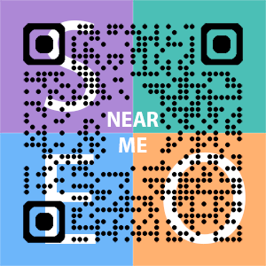 Near Me SEO Company logo with QR code for quick consultation in Orlando.