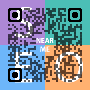 Near Me SEO Company logo with QR code for quick consultation in Palo Alto.