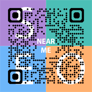 Near Me SEO Company logo with QR code for quick consultation in Pasadena.