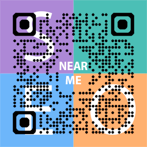 Near Me SEO Company logo with QR code for quick consultation in Pensacola.