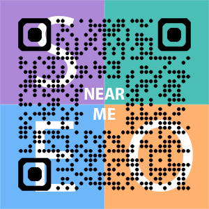 Near Me SEO Company logo with QR code for quick consultation in Peoria.