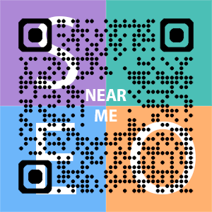 Near Me SEO Company logo with QR code for quick consultation in Petaluma.