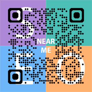 Near Me SEO Company logo with QR code for quick consultation in Sacramento.