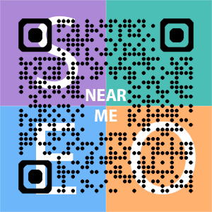 Near Me SEO Company logo with QR code for quick consultation in San Luis Obispo.