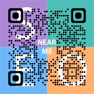 Near Me SEO Company logo with QR code for quick consultation in Santa Clara.