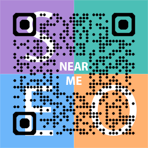 Near Me SEO Company logo with QR code for quick consultation in Santa Cruz.