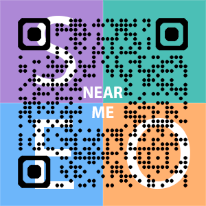 Near Me SEO Company logo with QR code for quick consultation in South Bend.