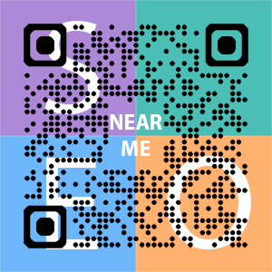 Near Me SEO Company logo with QR code for quick consultation in Stamford.