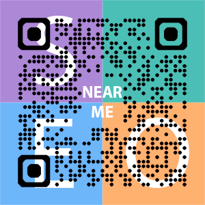 Near Me SEO Company logo with QR code for quick consultation in Sterling.