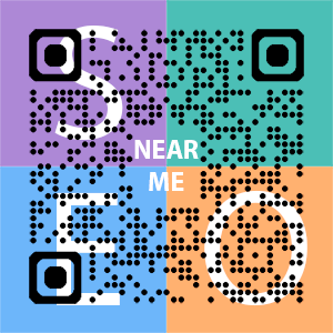 Near Me SEO Company logo with QR code for quick consultation in Venice.