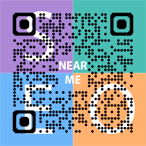 Near Me SEO Company logo with QR code for quick consultation in Meridian.